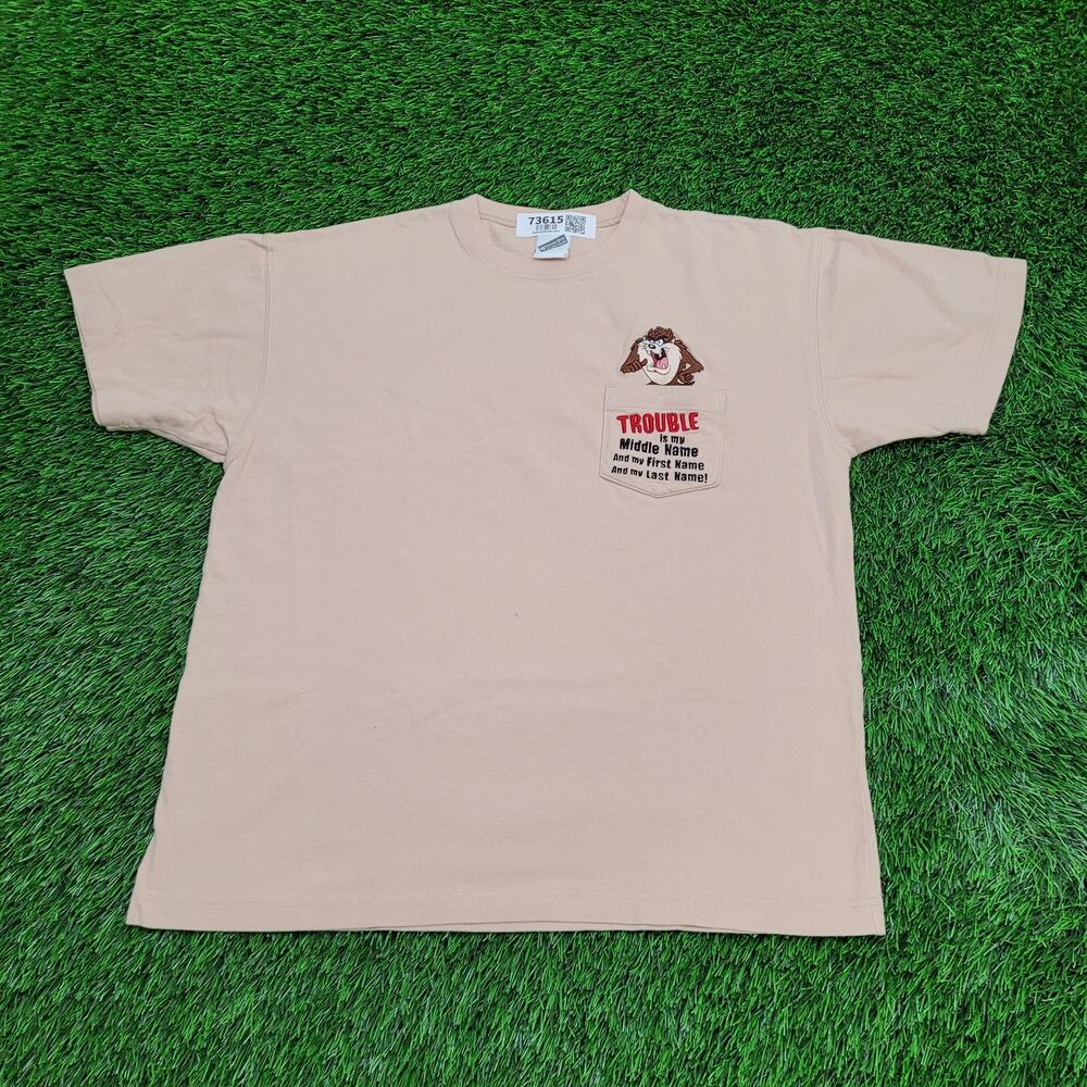 Vintage 2000 Taz Pocket Shirt Large 21x24 Cropped
